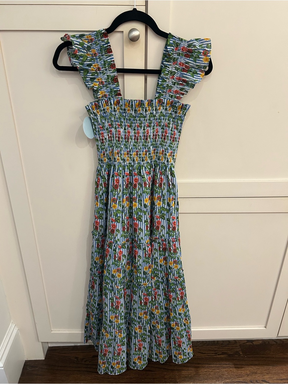 NWT Hillhouse home “Ellie” nap dress in geranium stripe, size XS. - Picture 6 of 6